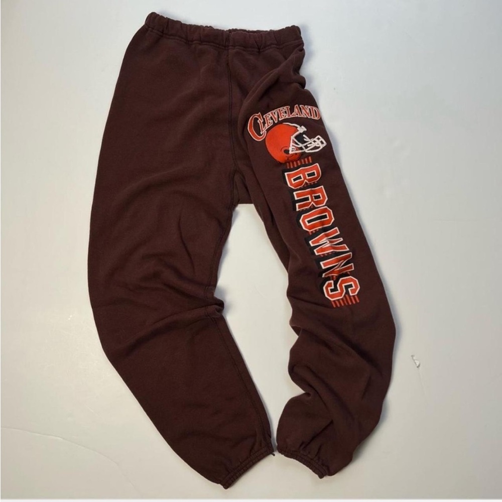 001 - VINTAGE 80s CLEVELAND BROWNS NFL FOOTBALL JOGGER SWEATPANTS